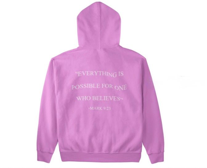 Oversized Christian quoted hoodie